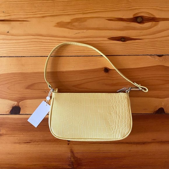 ONLY Croc-Effect Baguette Bag - Yellow - Picture 6 of 6